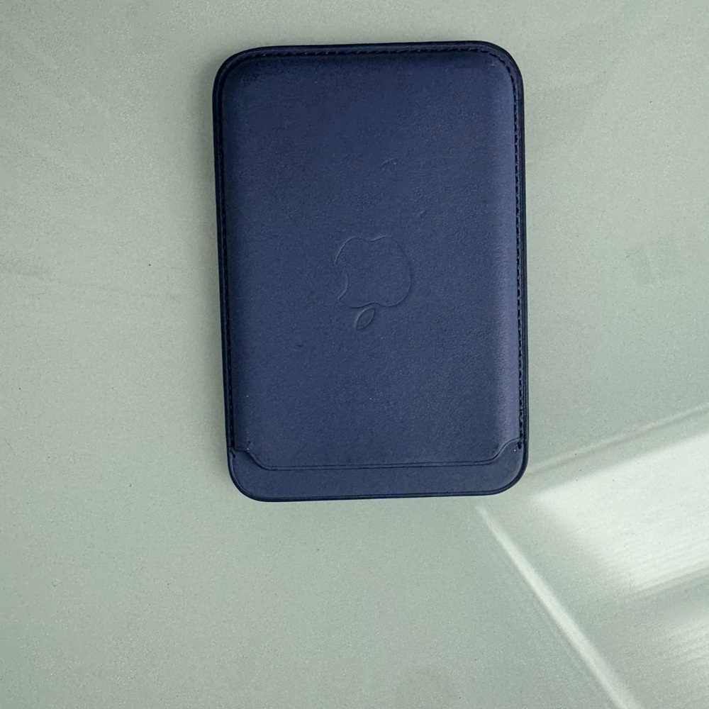 Apple Purple Lavender Genuine Leather Card Holder Slim Minimalist Wallet Sleeve